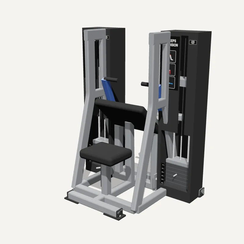 Modelo 3D: Extensão de Tríceps Iso-Lateral
