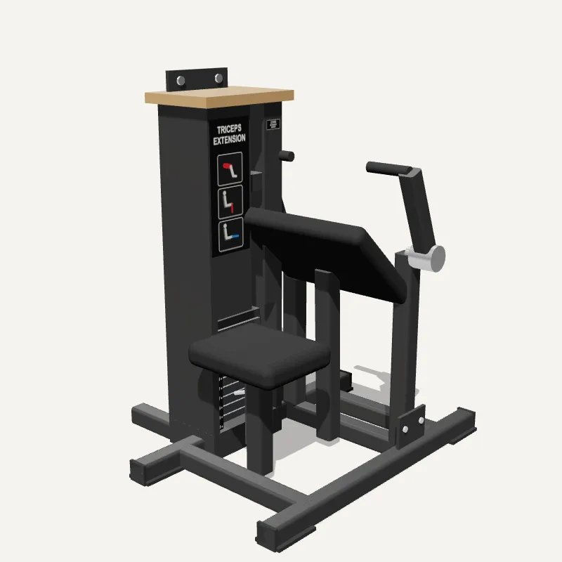 Modelo 3D: Extensão de Tríceps Máquina
