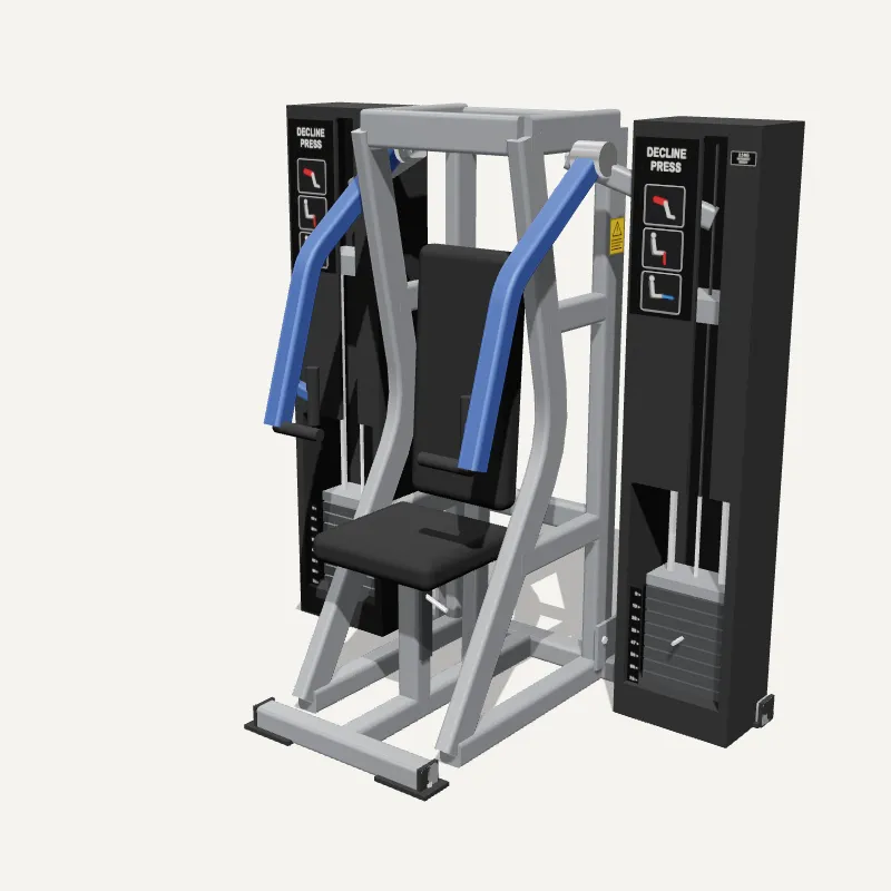 Modelo 3D: Supino Declinado Iso-Lateral